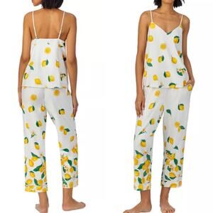 NWOT BedHead Lemon MAIN SQUEEZE Cotton Tank & Capri Pant Pajama Set Size M or L